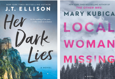 Book covers of, 'Her Dark Lies" & "Local Woman Missing"